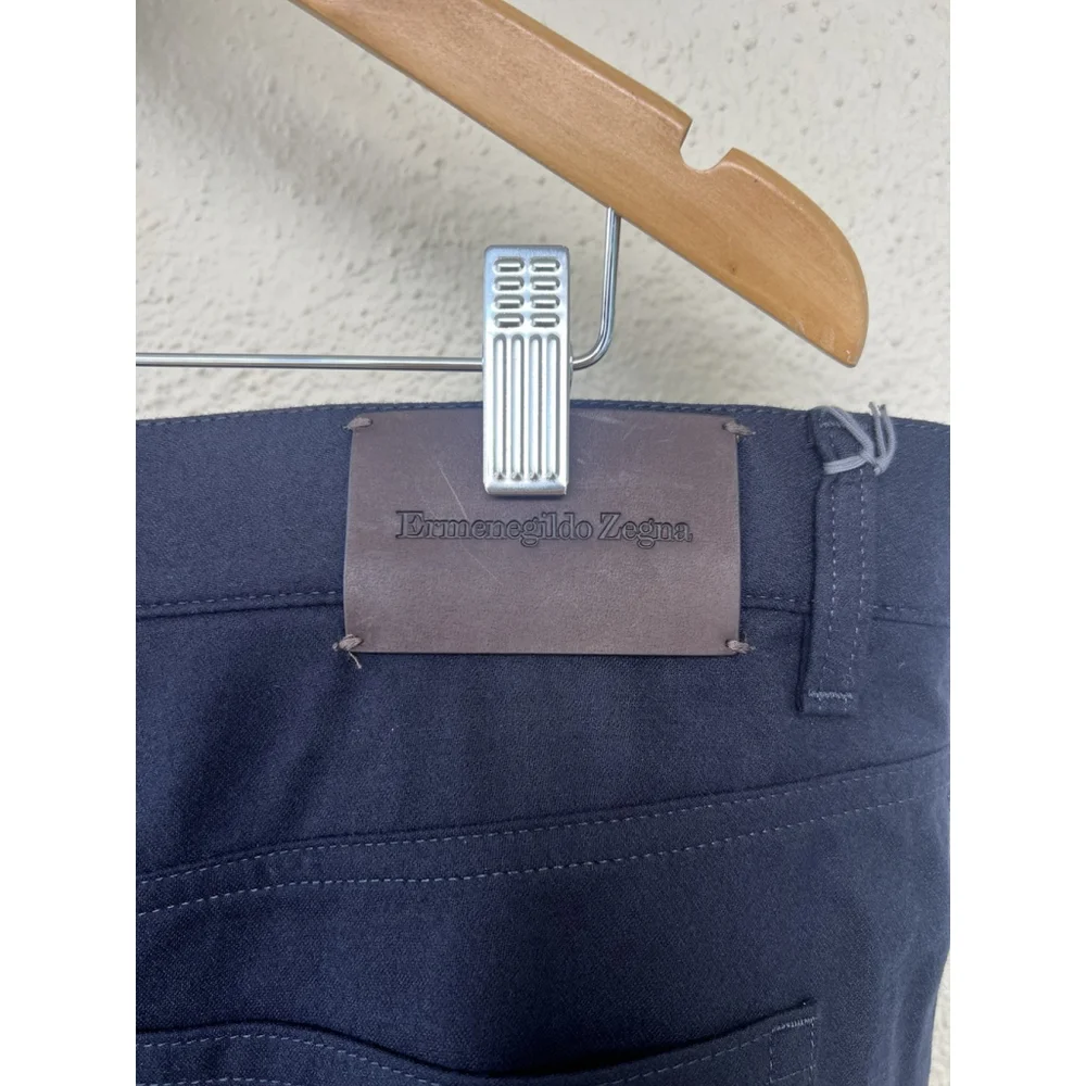 NWT Ermenegildo Zegna Black Wool Casual Trousers Pants Men’s Size US 40 Luxury